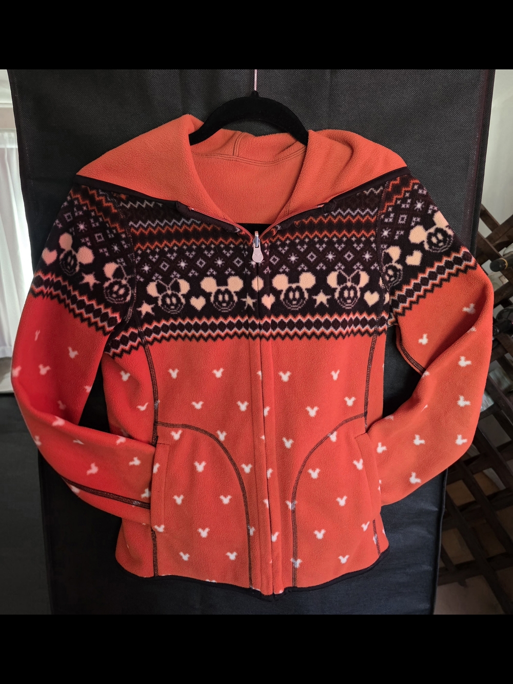 Mickey And Minnie Mouse Reversible Fleece Zip Up
